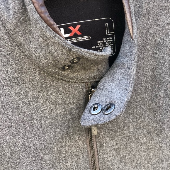 NW RLX Ralph Lauren Woolen Motorcycle Jacket Sz L - Picture 9 of 16